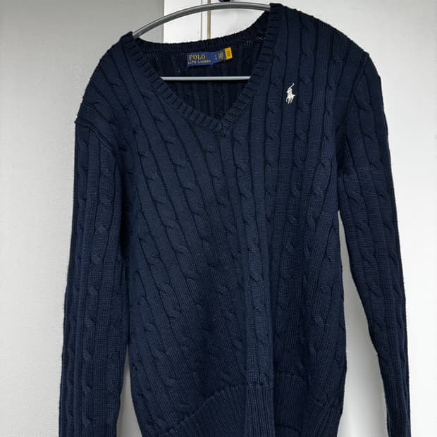 폴로 꽈배기 니트 네이비 (여성용 L)