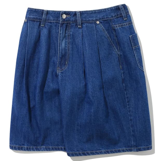 트릴리온 투턱 버뮤다 데님 쇼츠