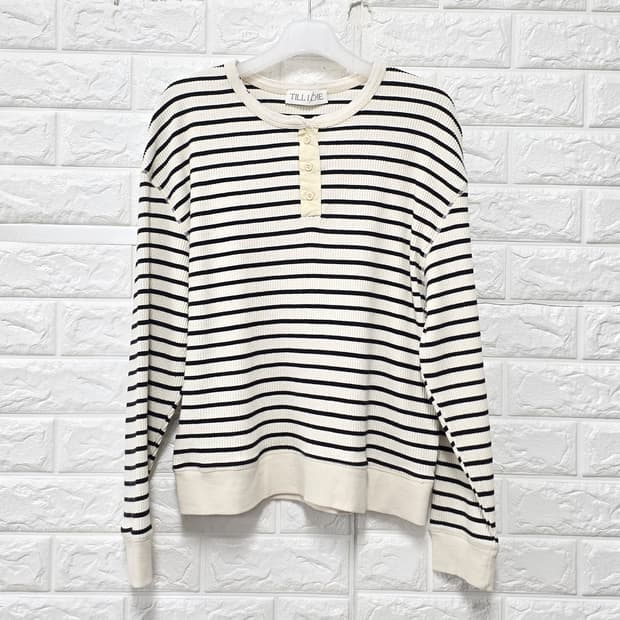 택포_ 틸아이다이 TILL I DIE 스트라이프 헨리넥 FREE