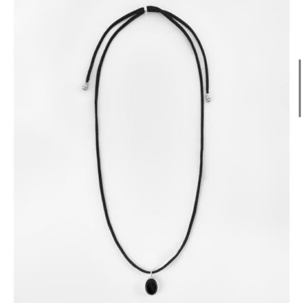 유스 원석 레더 스트랩 목걸이 판매해요