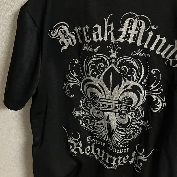 [펑크] 레터링 실버 반팔 집업