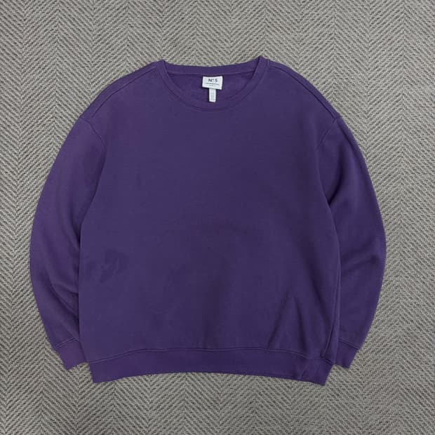 h&m 에센셜 퍼플 맨투맨 v1204