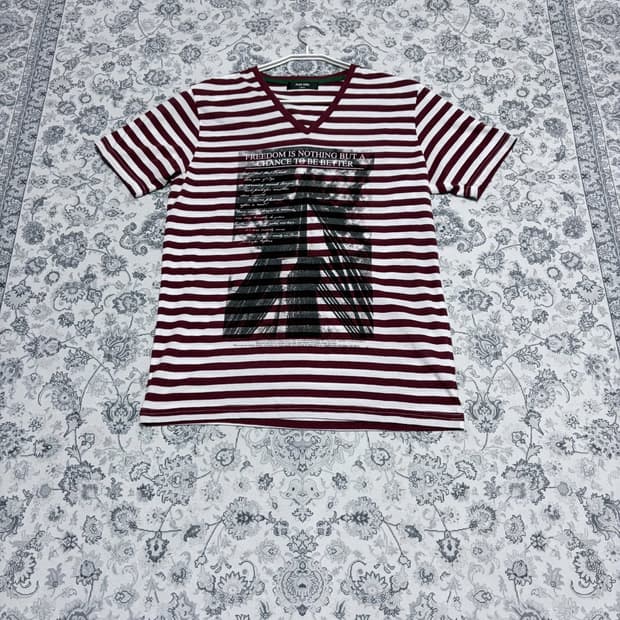 Plus One red stripe tshirts
