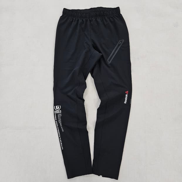 [M(95)] 리복 블랙 우븐 트레이닝 트랙 팬츠 0116Y1