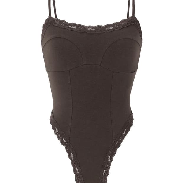 쓰리타임즈 바디수트 브라운 S