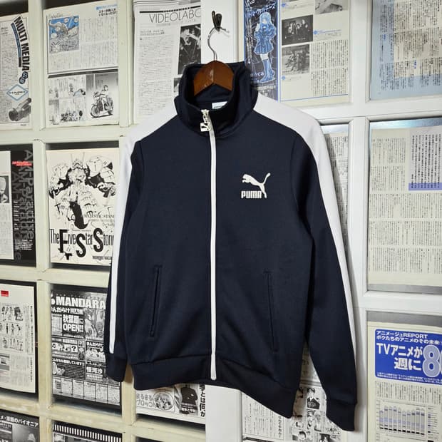 퓨마 다크네이비 화이트 라인 져지