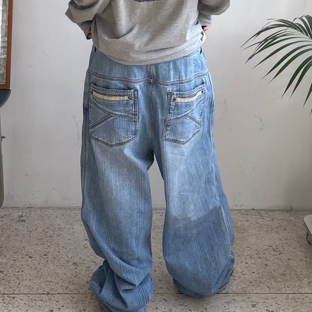 90s’빈티지 자수 힙합팬츠