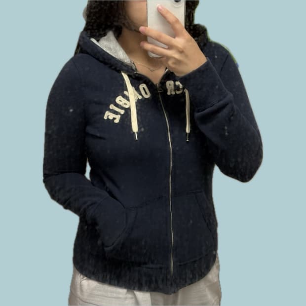 아베크롬비 네이비 딱붙 후드집업 M