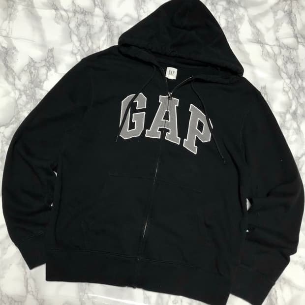 갭 후드집업 자켓 블랙 깔끔