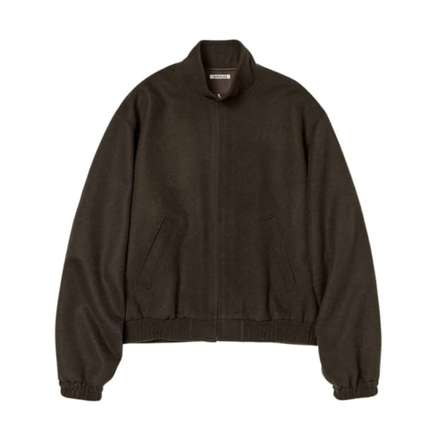 오라리 베이비카멜 플란넬 집 블루종 24AW