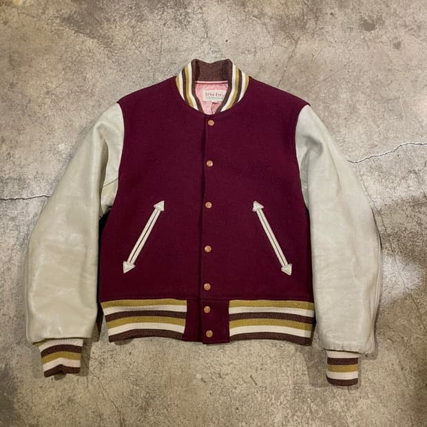 Style eyes 스타일 아이즈 에로우 포켓 바시티 재킷 (B5176)