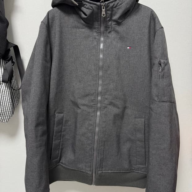 타미 힐피거 남성 경량 후드점퍼