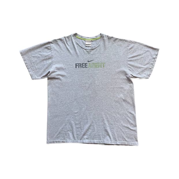Mid 00s 나이키 프리 에이전트 로고 티셔츠