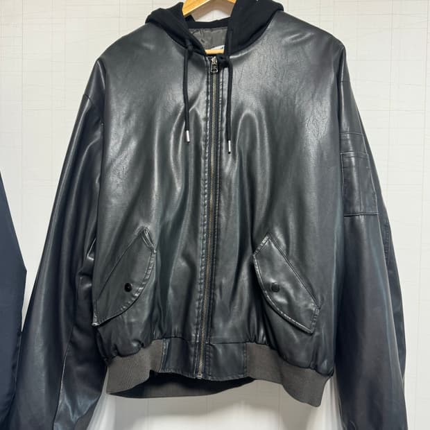 디에이디 d.a.d 레더 블루종