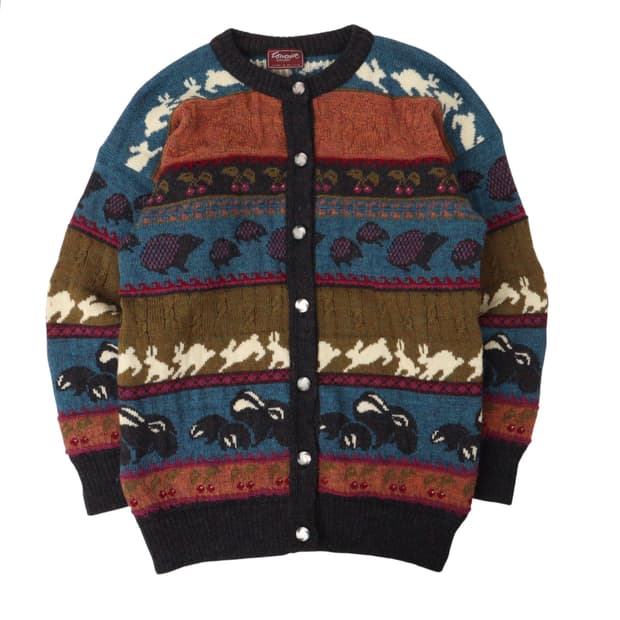 90s Concept 브리티안 울 니트웨어 가디건