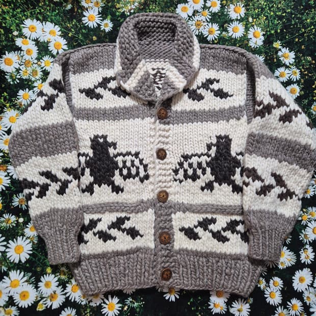 canadian sweater 썬더버드 리얼 캐나다 코위찬 M