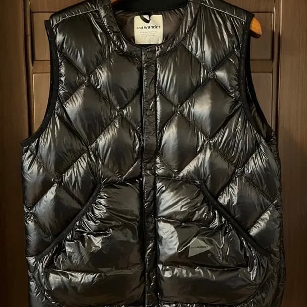 앤드원더 다이아몬드 퀼팅 패딩 베스트 블랙 XL(구성품 보유 새상품)