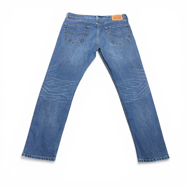 34 리바이스502 중청 워싱 테이퍼드 데님팬츠