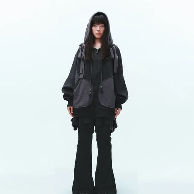 코이세이오 UNBALANCED SKIRT+PANTS SET CHARCOA