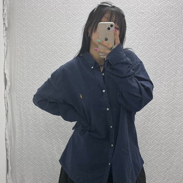 폴로 랄프로렌 신형 자수로고 슬림핏 오버사이즈 셔츠 XXL C06986