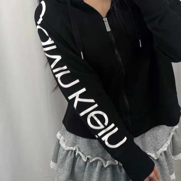 캘빈클라인 블랙 후드집업