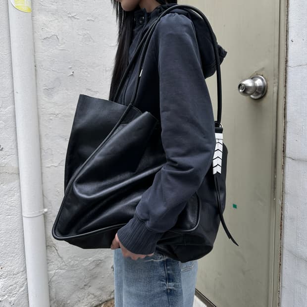 00s 프로엔자 스쿨러 XL 빅 레더 토트백