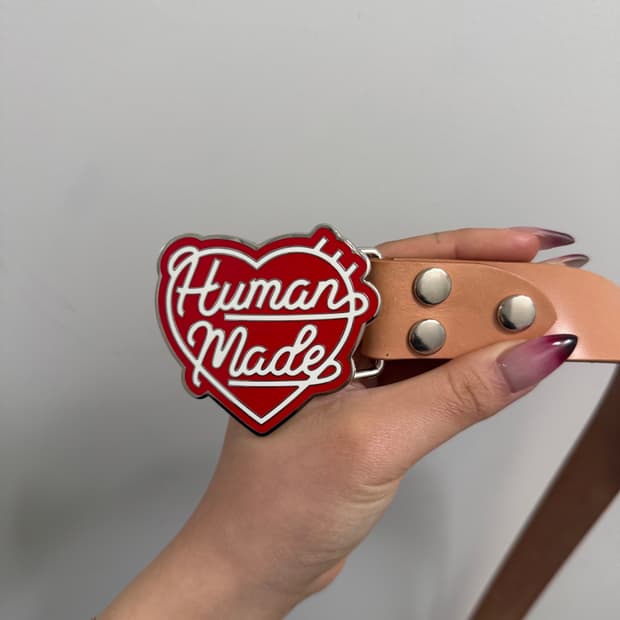 새상품 정품) 휴먼메이드 레더 벨트 베이지