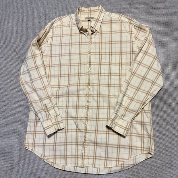 버버리 런던 코튼 체크 셔츠