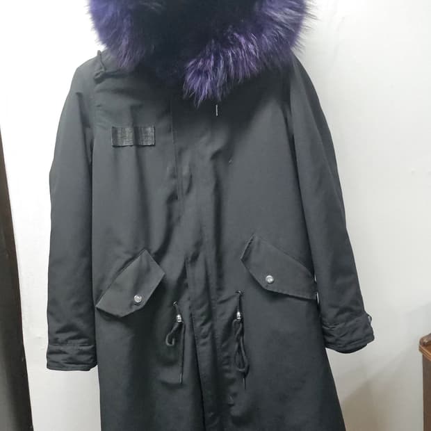 야상 퍼플퍼 롱 자켓 L