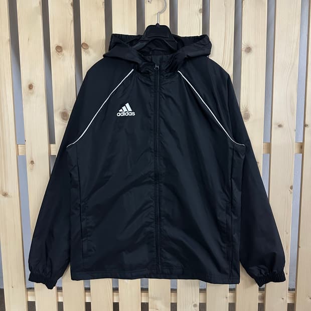 (M) 아디다스 블랙 후드 바람막이 자켓