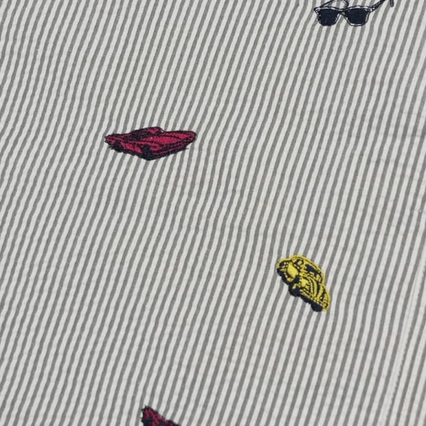 Beams Boy embroidered seersucker skirt