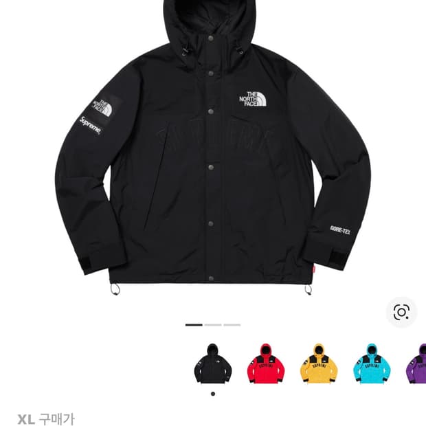 슈프림 x 노스페이스 아크로고 마운틴 파카 블랙 - 19SS