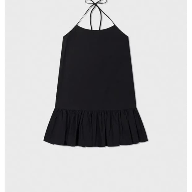 로우클래식 홀터넥 셔링 원피스