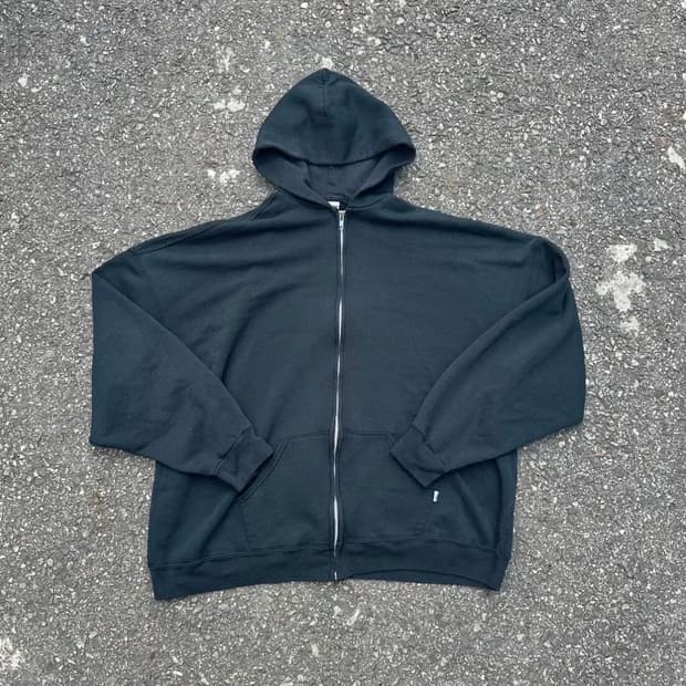 빈티지 00s 러셀 후드집업 블랙 - XXL