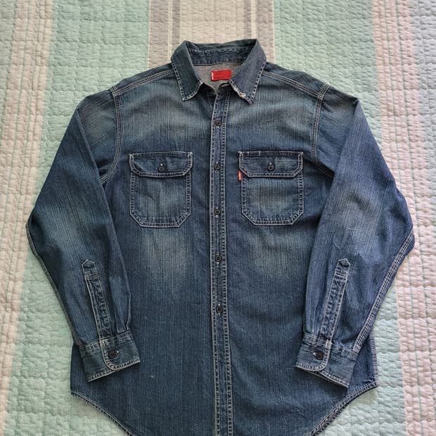 리바이스재팬 레드탭 Levi's Japan 워크웨어 인디고 데님셔츠 M
