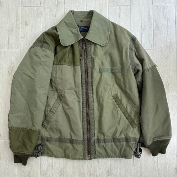 꼼데가르송 옴므 패치워크 밀리터리 자켓