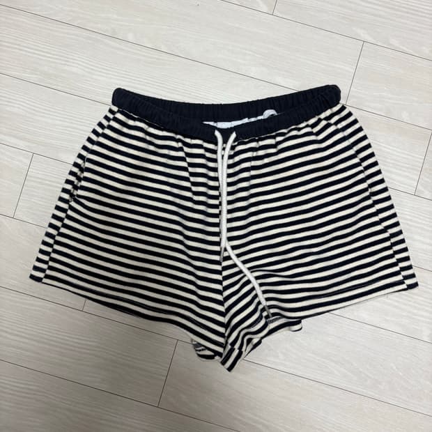 NYU NYU 스트라이프 밴딩 반바지