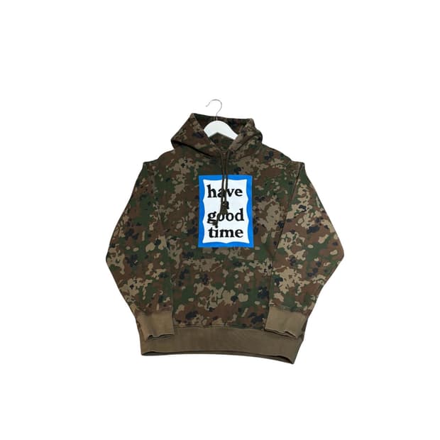 해브어굿타임 카모 후드티 백화점판 M
