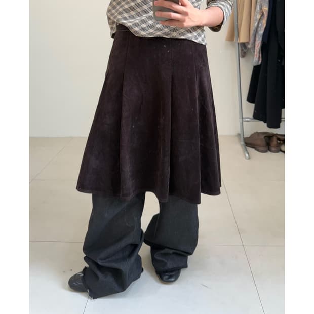 빈티지 벨벳 스커트