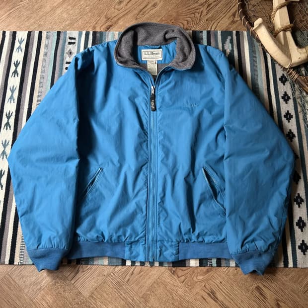 [M]엘엘빈 USA 빈티지블루 플리스 웜업 자켓