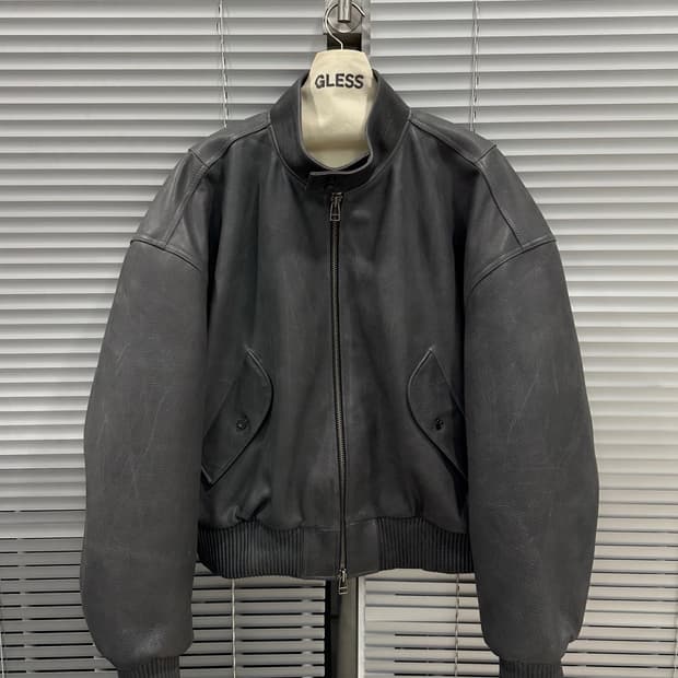 [1]GLESS 글레스 레더 헤링턴 자켓 / 032