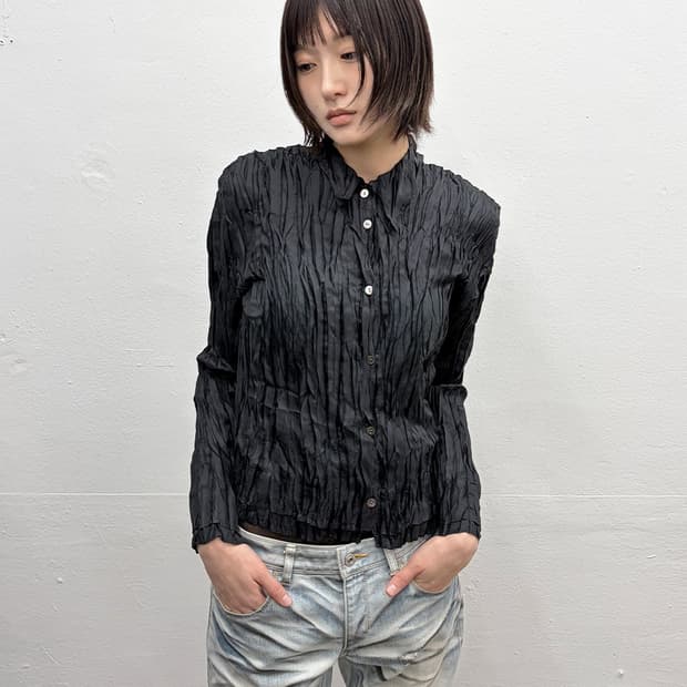 히로코 코시노 플리츠 셔츠