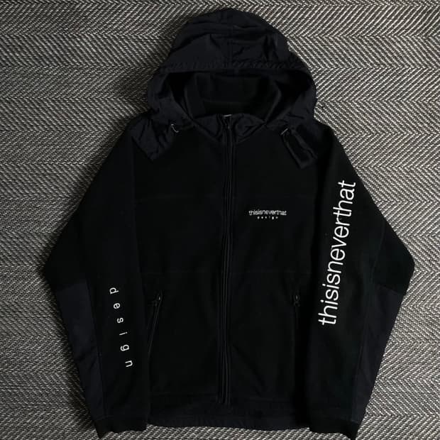 디스이즈네버댓 스펠 빅로고 후드 플리스 자켓o 4409
