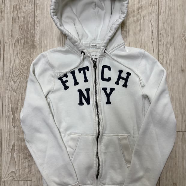 아베크롬비 후드집업 화이트 m