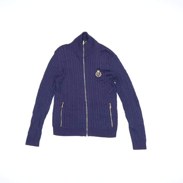 [M] 랄프로로렌 여성 꽈배기 니트집업 1217H1