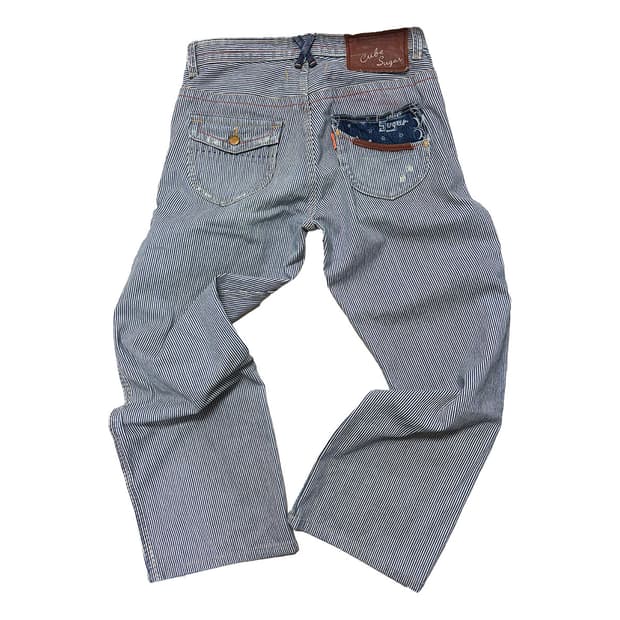 빈티지 패치워크 히코리 데님 팬츠