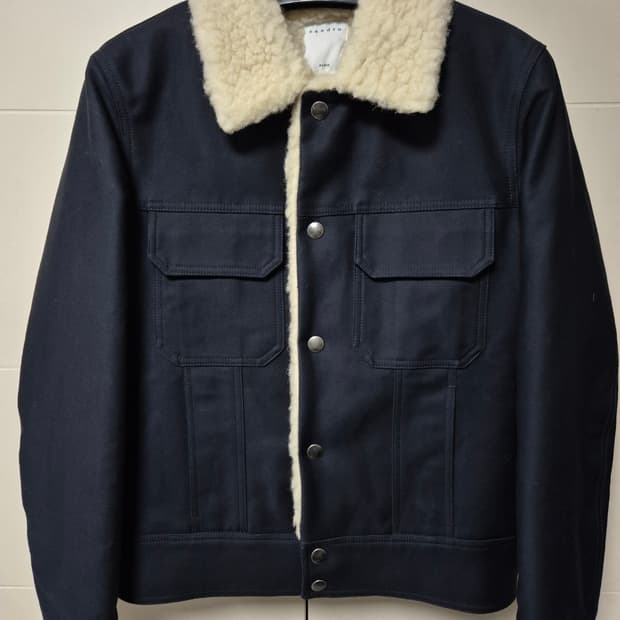 (S) 산드로옴므 시어링 트러커 자켓