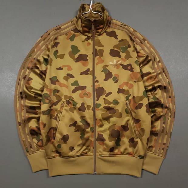 실측 M) 아디다스 유로파 파이어버드 대장급 희귀 카모 트랙탑 져지 자켓
