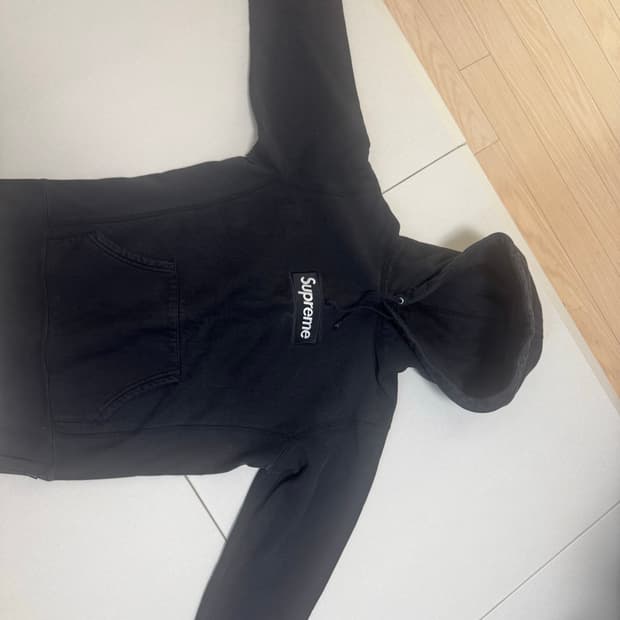 슈프림 후드티 블랙