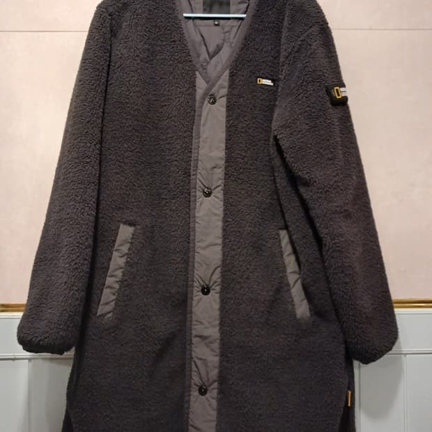 내셔널지오그래픽 정품 남성 뽀글이 롱 가디건 105 (XL) 사이즈